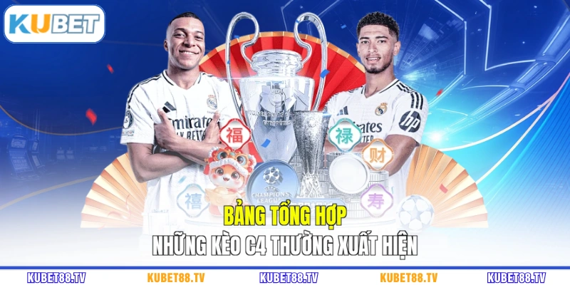 Bảng tổng hợp những kèo C4 thường xuất hiện